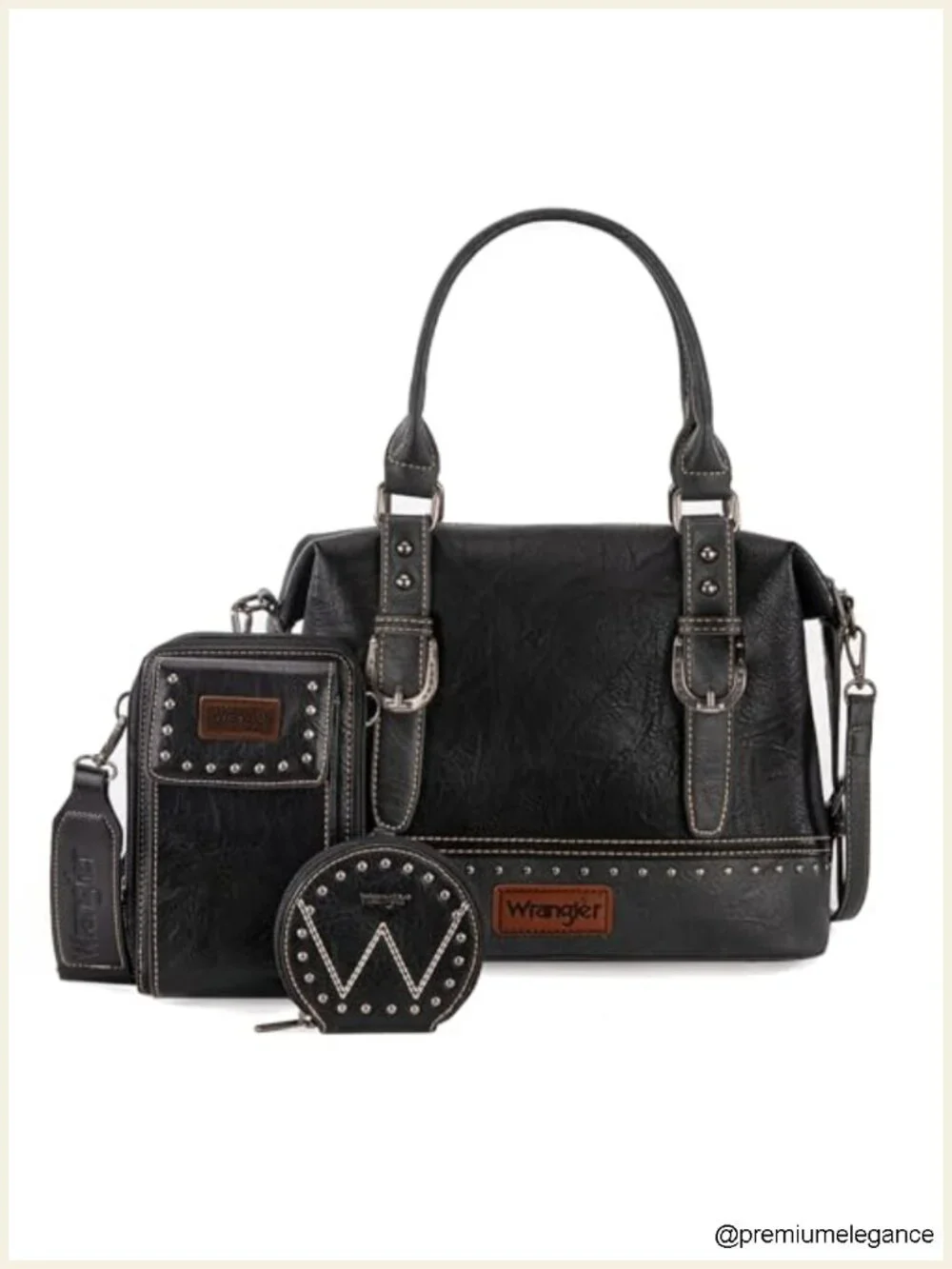 3-Piece Doctor Bag Set with Cell Phone Bag and Coin Purse